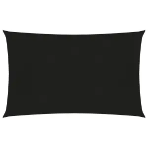 Berkfield Sunshade Sail 160 g/m2 Black 2x4.5 m HDPE