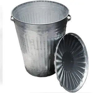 110L Galvanised Metal Bin Retro Style Steel Bin Animal Feed or Garden Bin