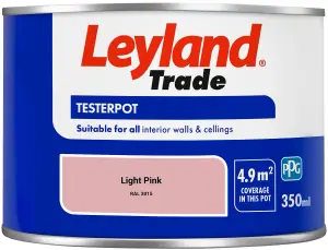 Leyland Trade Vinyl Matt Walls & Ceilings Emulsion Paint Light Pink (RAL 3015) 350ml Tester