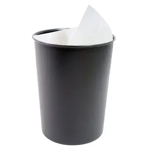 Plastic Open Waste Bin - 7L Black