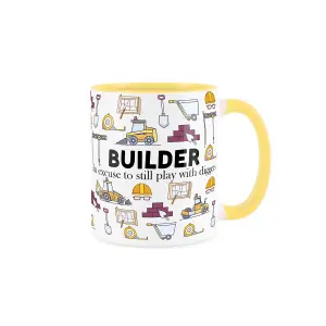 Builder Mug Fun Trades Gift - White Coffee/Tea Present