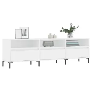 Berkfield TV Cabinet White 150x30x44.5 cm Engineered Wood