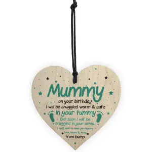 Red Ocean Mummy To Be Gifts For Birthday Wooden Heart Gifts From Bump Baby Boy Gifts