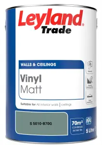 Leyland Trade Vinyl Matt Walls & Ceilings Emulsion Paint (S 5010-B70G) 5L