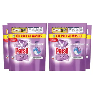 Persil XXL 3 in-1 Washing Capsules Colour Protect Keeps Colour Bright 48W, 4pk