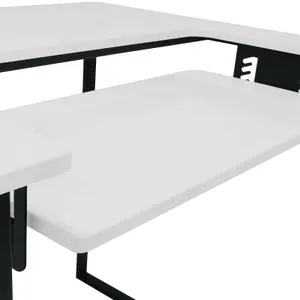 Dart Sewing Machine Table With Folding Top In Charcoal Black / White