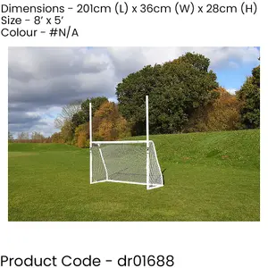 8 x 5 Feet GAA Match Approved Goal Posts & Net - All Weather Outdoor Rated