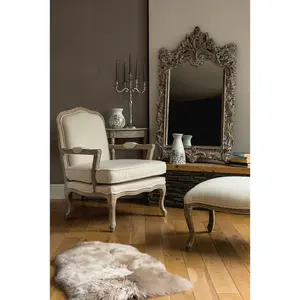 Interiors by Premier Baroque Style Dusty White Finish Wall Mirror