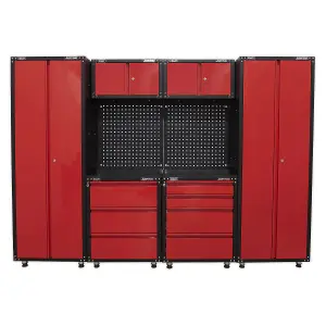 Sealey American Pro 2.6m Modular Storage System 665mm - Red APMS80COMBO2