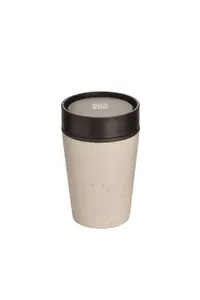 Circular Coffee Cup 8oz Cream & Cosmic Black