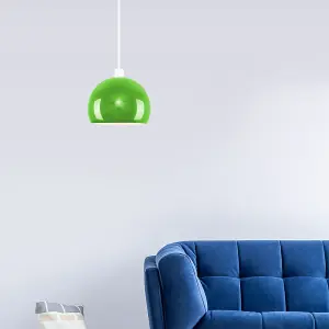 ValueLights Retro Green Arco Style Dome Ceiling Pendant Light Shade