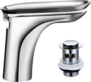 Mira Showers Fluency Monobloc Basin Tap Chrome Bathroom + Waste 2.1828.001