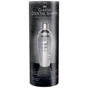 Original Products Bar Originale Recipe Stainless Steel Cocktail Shaker 600ml Silver