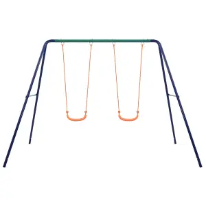 Berkfield Swing Set with 2 Seats Steel