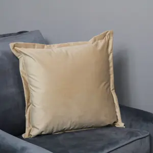 Beige Velvet Cushion Cover - Cover Only