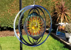 Garden Outdoor Hanging Sun Wind Spinner Decoration