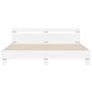 Berkfield Bed Frame without Mattress White 200x200 cm