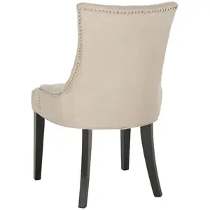 Baumgarten Upholstered Dining Chair (Set of 2) Ecru / Espresso