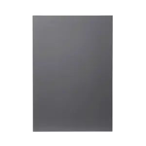 GoodHome Stevia Gloss anthracite Slab Tall appliance Cabinet door (W)600mm (H)867mm (T)18mm