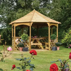 Rowlinson Octagonal Gazebo, (W)3.57m (D)3.57m - Assembly service included