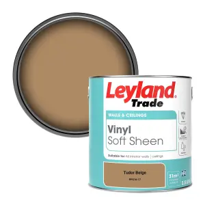 Leyland Trade Vinyl Soft Sheen Walls & Ceilings Emulsion Paint Tudor Beige (PPG16-17) - 2.5L