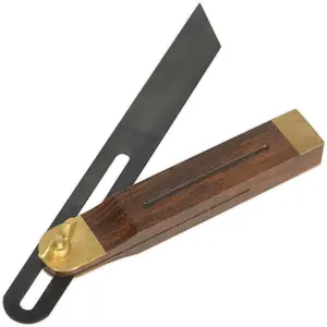 Premium 230mm Adjustable Hardwood Bevel with Blackened Steel and Brass Components