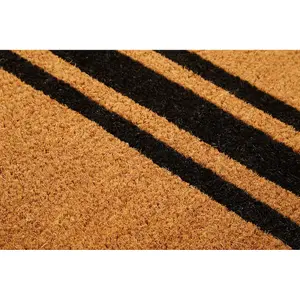 Interiors by Premier Black Stripe Extra Large Doormat