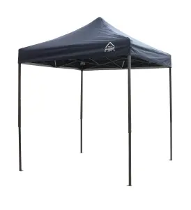 All Seasons Gazebos 2x2 Fully Waterproof Pop up Gazebo With Accessories Navy Blue