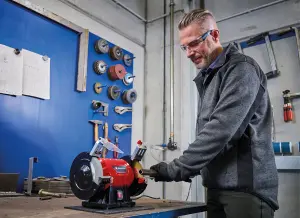 Einhell Bench Grinder 350W With K36 Grinding Wheel And Brush Disc For Polishing Reshaping TC-BG 150 B