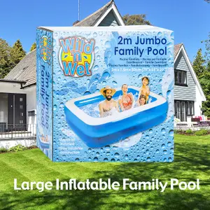 Family Paddling Pool 2m x 1.4m - Wild n' Wet