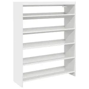 Berkfield Shoe Rack White 80x25x100 cm Engineered Wood