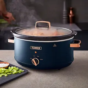 Tower Cavaletto 6.5 Litre Slow Cooker Midnight Blue