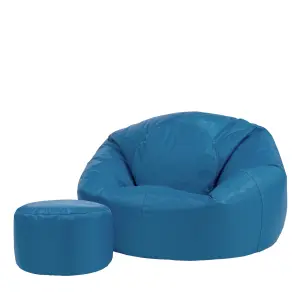 Veeva Classic Indoor Outdoor Bean Bag & Pouffe Teal Green Bean Bag Chair