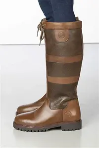 Rydale Ladies Tall Leather Boots - Tullymore - Oak 4 Regular Fit