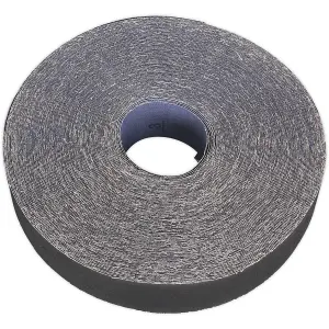 Flexible Blue Twill Emery Roll 80 Grit - 25mm x 50m for Precision Metal Finishing