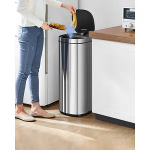 Gavino Motion Sensor Rubbish Bin - 50L Silver