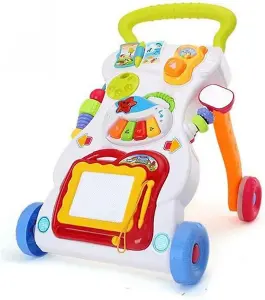 2 in 1 Baby Walker & Table Musical Walker Pull & Twist Toys My First Walker Baby Walker