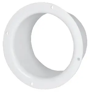 100mm Diameter White Plastic Ventilation Ducting Pipe Wall Plate Spigot