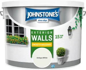 Johnstone's Masonry Paint Antique White - 10L