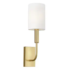 Elstead Brianna 1 Light Wall Light, Burnished Brass, E14