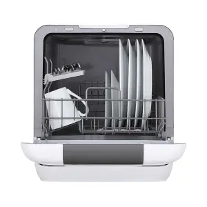 Cookology 3 Place Setting Table Top Dishwasher in Compact Mini Size - MCDW3BK White