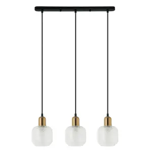 Luminosa Lamezia Modern 3 Light Bar Pendant Ceiling Light, E27