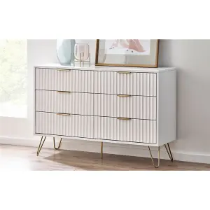 Matte White Chest of Drawers (6 Drawers)