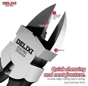 DELIXI small diagonal side cutting electronic cable cutter 135mm flat cut