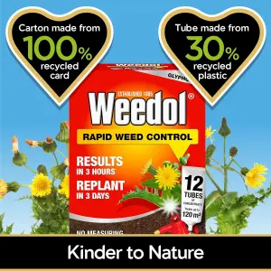 Weedol Rapid Weed Killer Liquid Concentrate 12 Tubes Treats 120m2 Weed Control