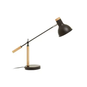 Interiors by Premier Matte Black Table Lamp, Easy to Assemble Bedside Table Light, Eco-friendly Lamp for Table Living Room