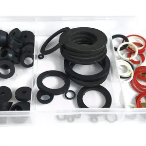 125 x Leaking Tap Reseater Washers, Rubber Nylon Fibre Gasket O Rings & C Clips