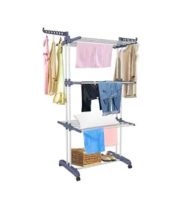 Ram 4 TIER Deluxe Clothes Dryer Airer With Laundry Hooks