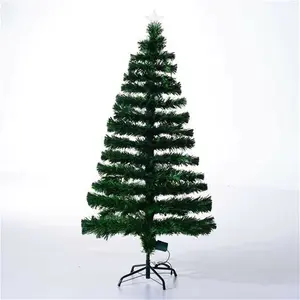 Xmas Pre-Lit Green Pine Artificial Christmas Tree With Multi-Coloured Lights And Stand The Seasonal Aisle Size: 5' H