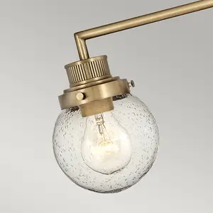 Luminosa Hinkley Poppy Bathroom Wall Lamp Heritage Brass, IP44